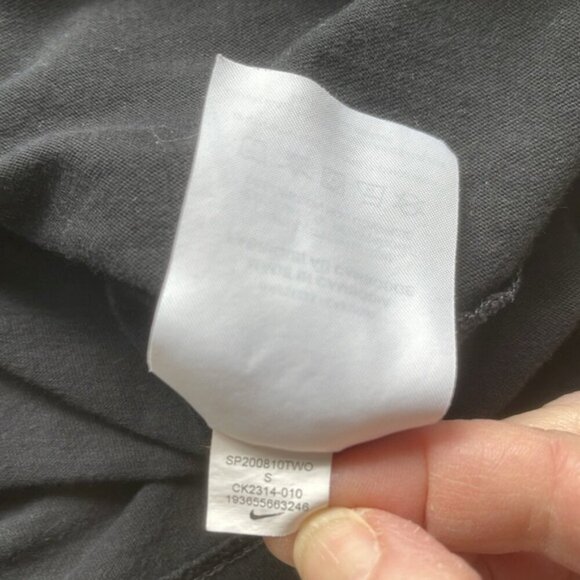 Nike Men’s Just Do It Crew Black Long Sleeved T-Shirt Size Small - Picture 8 of 12